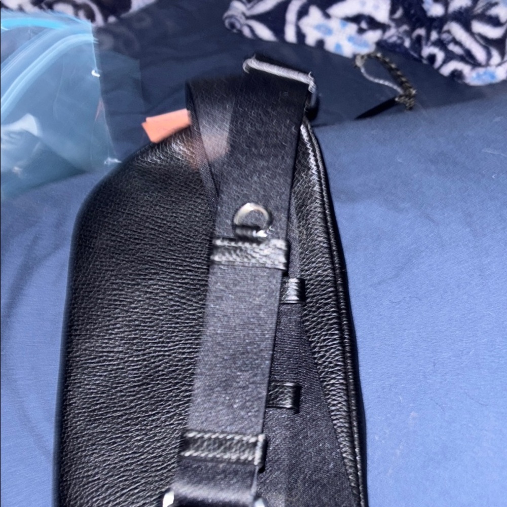 Black Leather Men's Bag - Picture 5 of 6